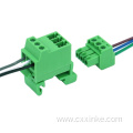 Rail type solder-free male and female plug-in terminals